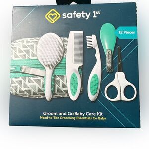 Nwt safety first 12 piece groom and grow baby care kit in green